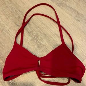 Jolyn swimsuit bikini VENT top SMALL burgundy Cabernet